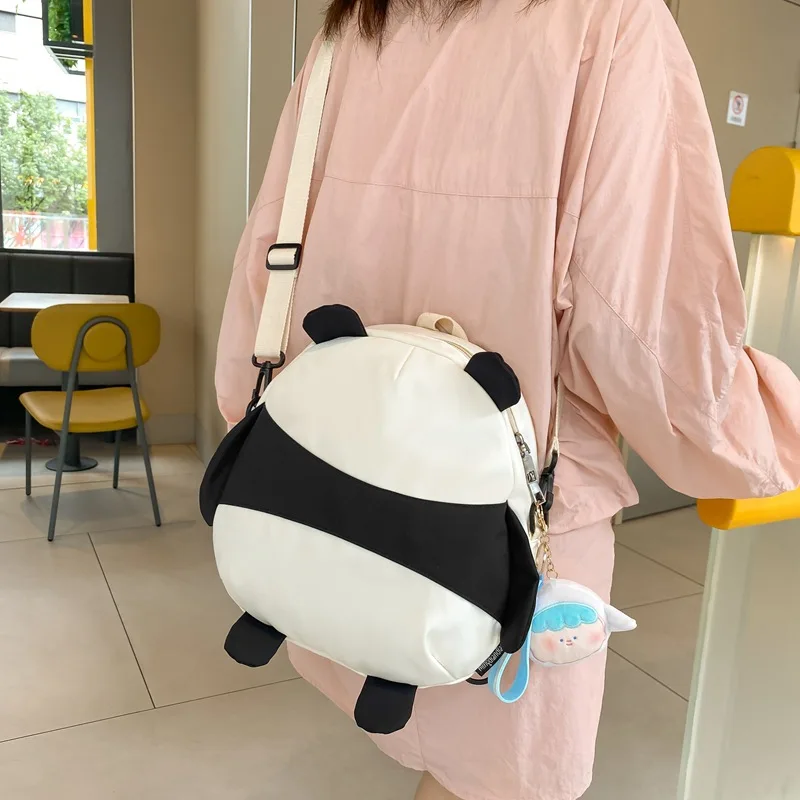 Bolsa escolar animal panda para crianças e adultos, mochila de desenhos animados para meninos e meninas, mochila bonita para estudantes, bolsa