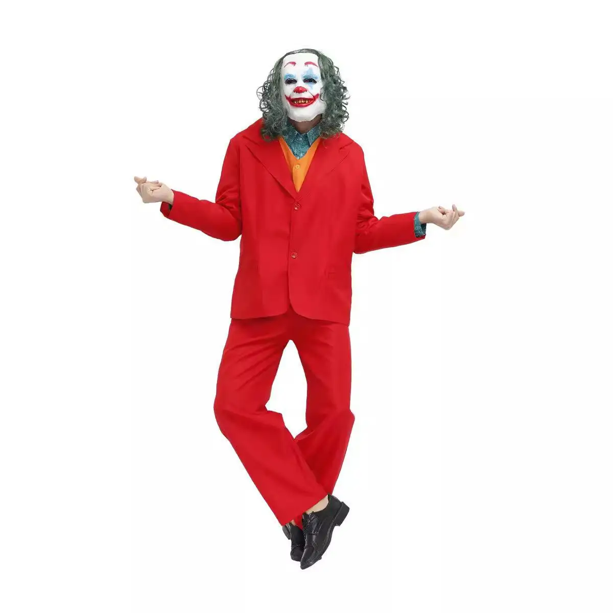 ชุดโจ๊กเกอร์สีแดงสำหรับงานแสดง ชุดแฟนซีผู้หญิง แฟชั่น วัสดุ PU สำหรับงาน KTV