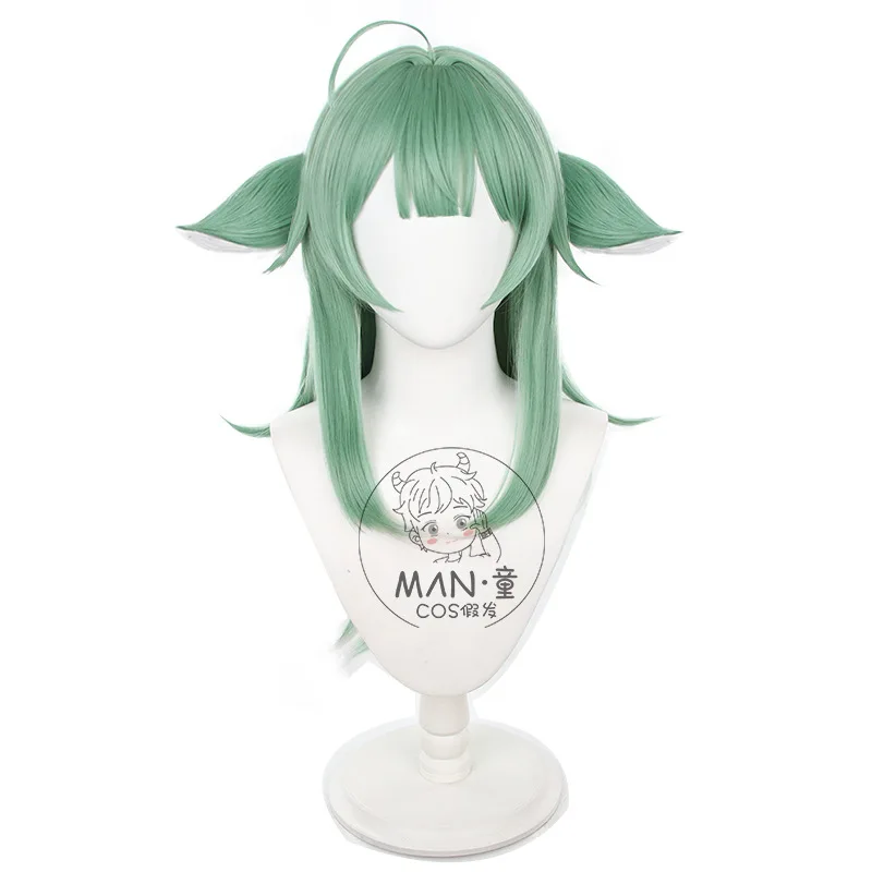 هونكاي: شعر مستعار ستار ريل هووهو التنكري شعر طويل متدرج على شكل حرف T مع آذان الوحش هدية الهالوين