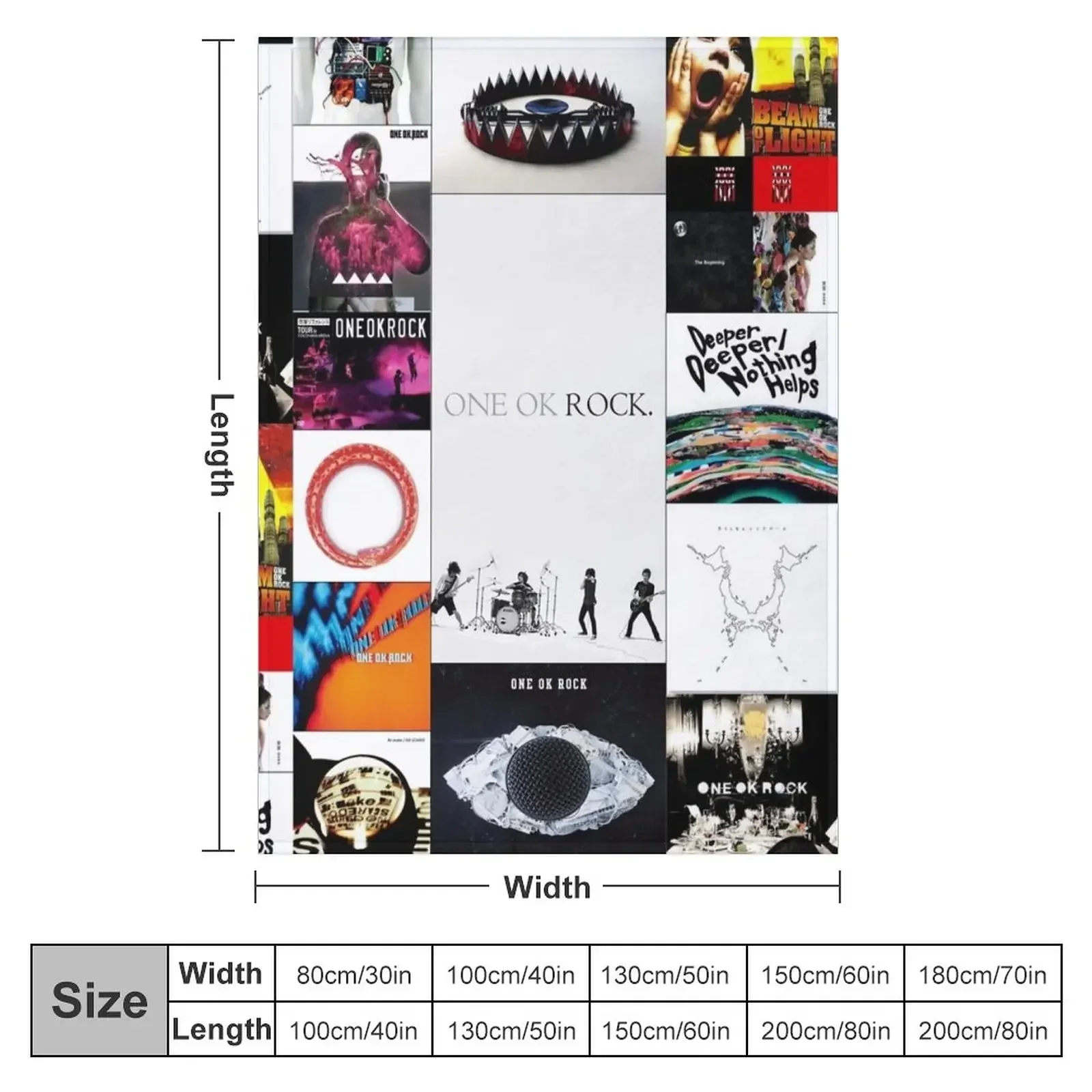 one ok rock poster Throw Blanket Decorative Throw Nap Blankets