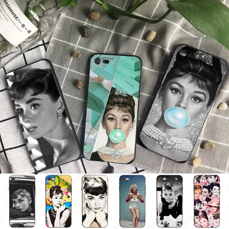 Audrey Hepburn hot phone funda cover for iPhone 15Pro 16pro 13PRO max 7 8 XR 14plus 11pro 12pro max 13mini SE 2020 cases coque