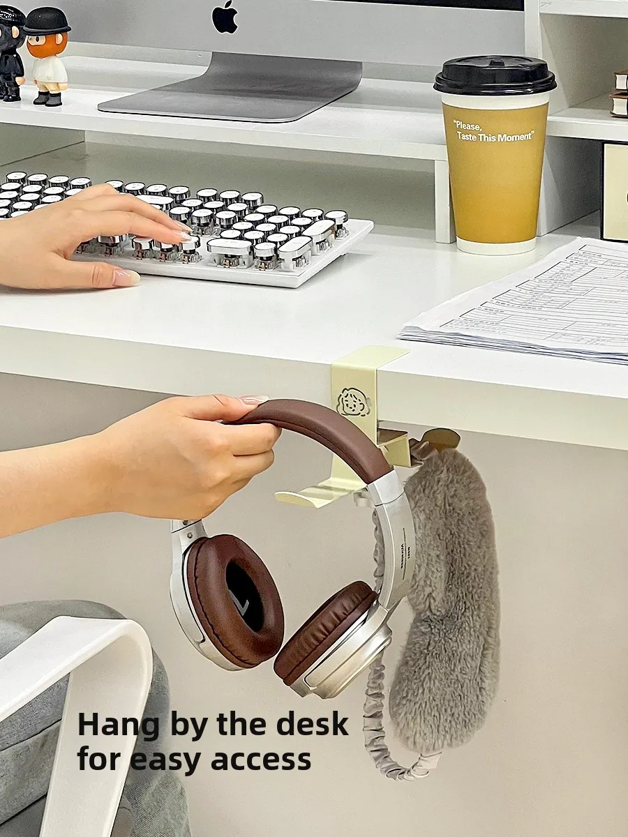 Soporte Cole para Auriculares, Gancho para Borde de Escritorio, Soporte para Auriculares de Juego Debajo de la Mesa, Sopo...