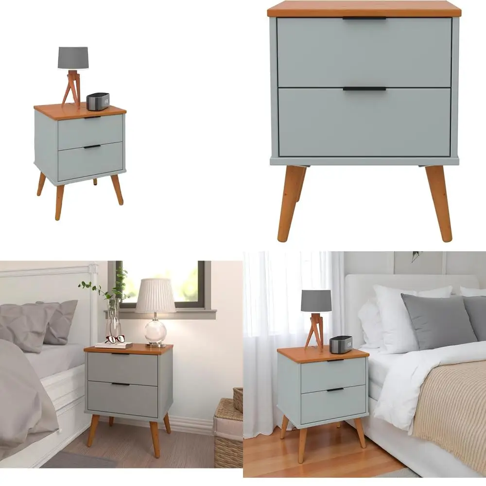 

Современная деревянная тумбочка с 2 ящиками для спален, квартир и небольших помещений