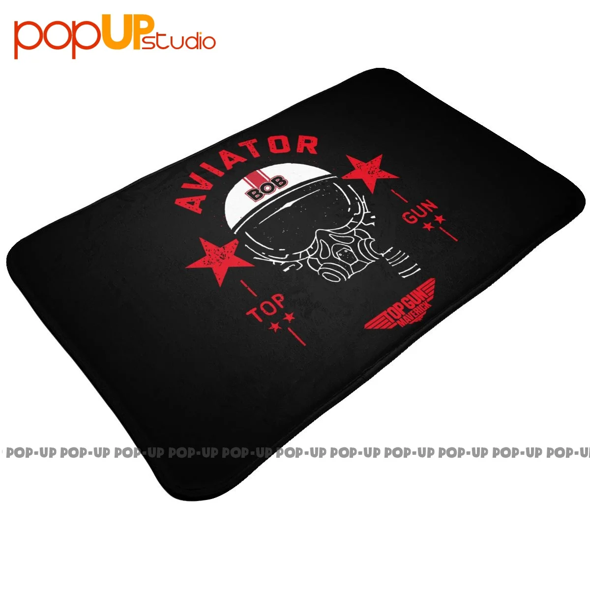 Top Gun Maverick Aviator Bob Helmet Mat Rug Carpet Soft Bedside Absorbent Velvet Rug Light Luxury