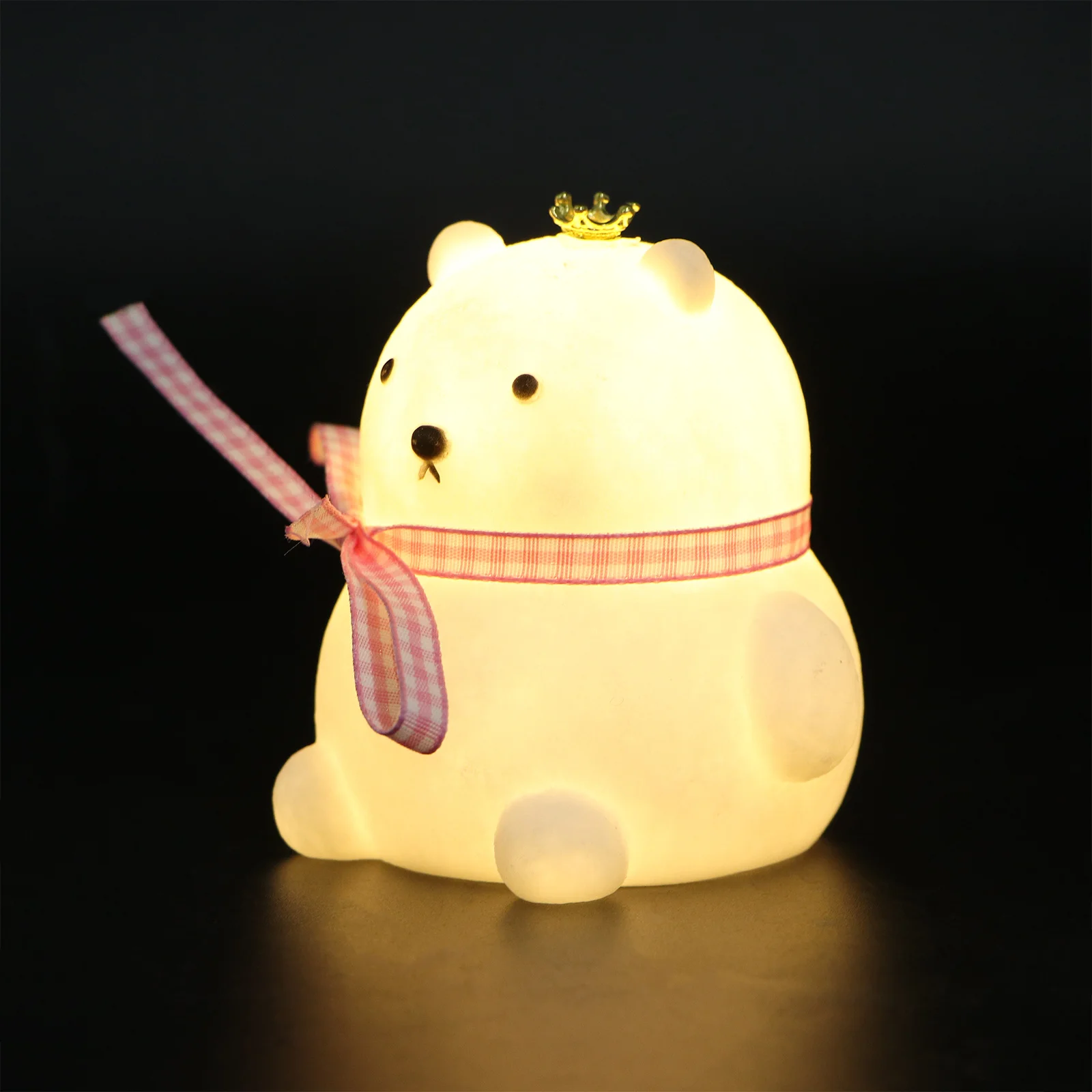 

1pc Led Bear Night Lamp For Luminous Plaything Decorative Desktop Adornment Bright Colorful Home Party Bedroom Decoration