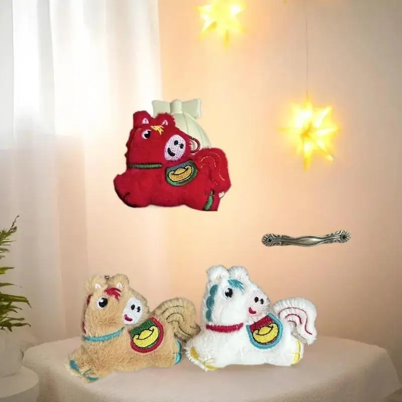 1 Uds. 2026 Año del caballo mascota juguete de peluche muñeca de Pony suave decoración única para el hogar regalo para recién nacido