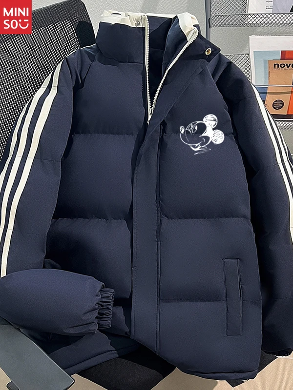 ملابس ديزني المبطنة بالقطن للخريف والشتاء ملابس مبطنة بالقطن سترات سميكة دافئة مبطنة بالقطن تضع الأزواج على الملابس #4