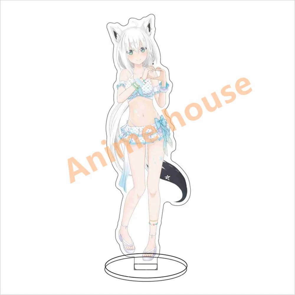 Swimsuit Hololive Vtuber Anime Figures Cosplay Acrylic 15CM Stands Model Exquisite Grils Desk Decor Cute Fans Gift