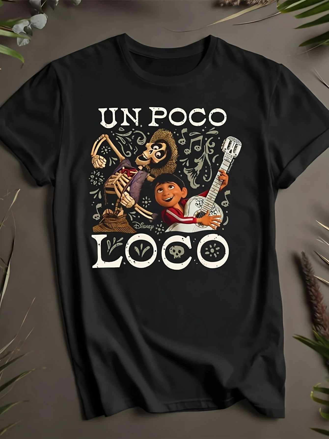 Camiseta con estampado de Coco de Disney Pixar para hombre, ropa de actividades temáticas y ocio diario, manga corta de algodón puro Unisex, novedad de 2025