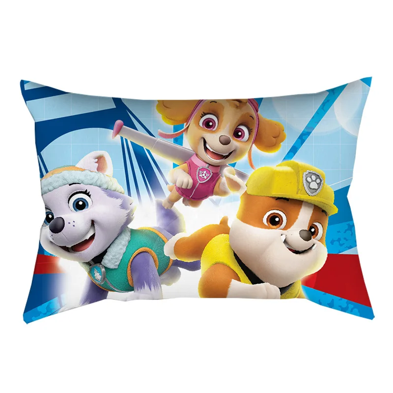 Juste de coussin Paw Patrol pour enfants, dessin animé Skye Chase, voiture, canapé, mignon, figurines d\'anime, anniversaire, cadeaux de Noël, 50x30cm