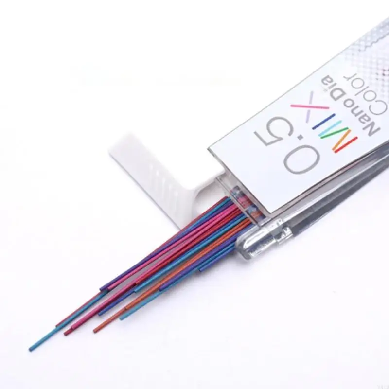 W8ed 20pcs 0,5 mm Recharges recharge colorées pour 0,5 mm crayon mécanique automatique