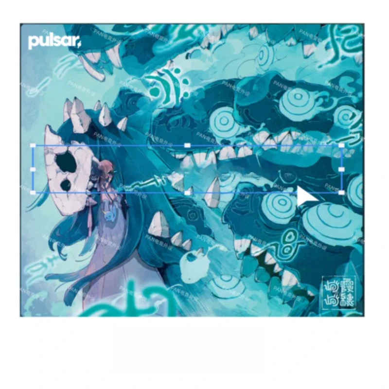 Pulsar X YUEN Anime Tempered Glass Mouse Pad Replica Customized Esports Game Mouse Pads FPS Table Mat for Keyboard Accessories