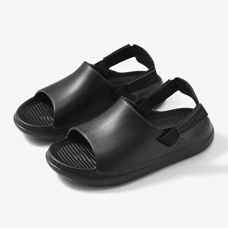 Summer Men's Adjustable Heel Sandals Slip On Breathable Water Beach Slides Lightweight Casual Men Slippers Plus Size 40-45