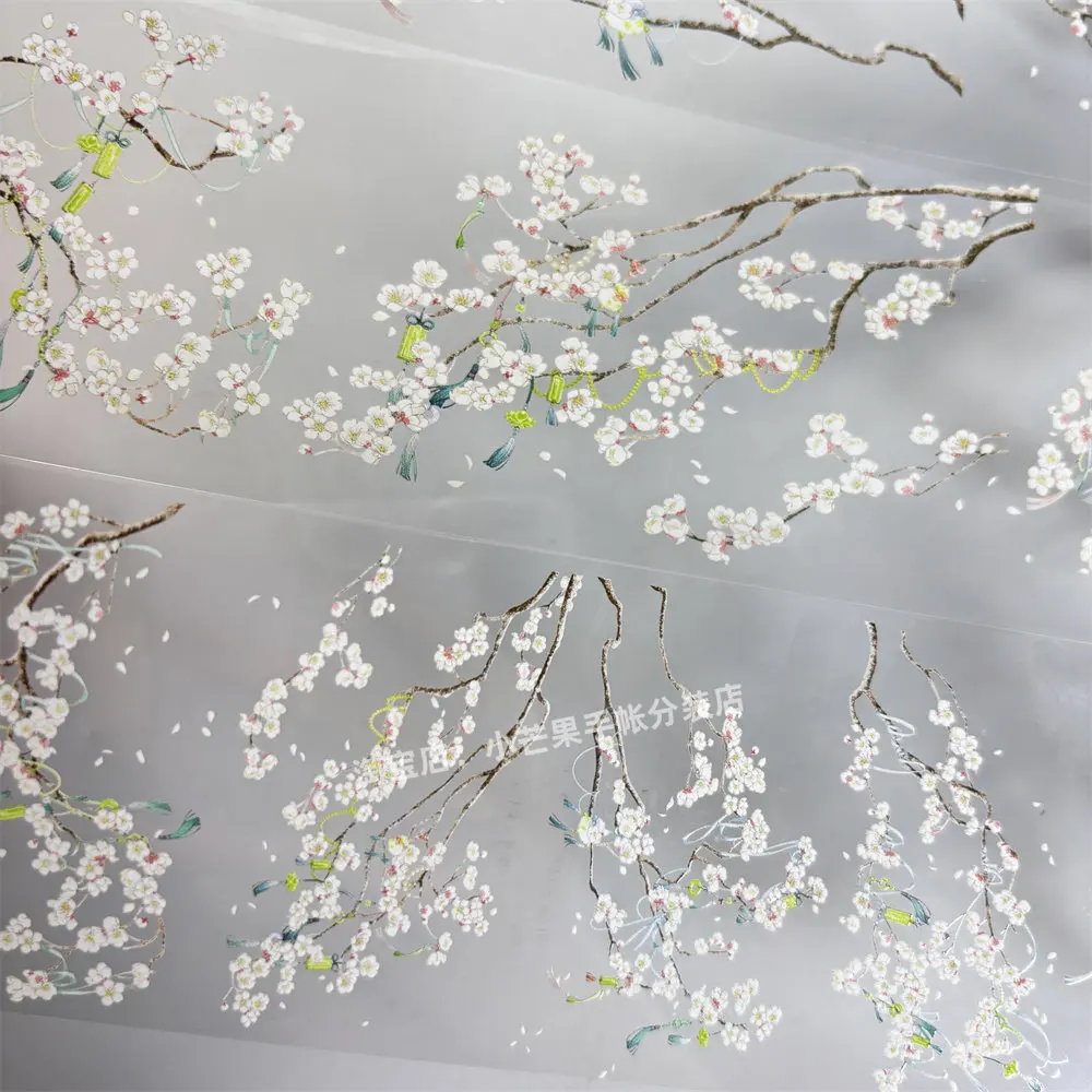 Apricot Blossom Branch Decorative Stickers for Scrapbook DIY Phone Case Laptop Craftwashi pet tape