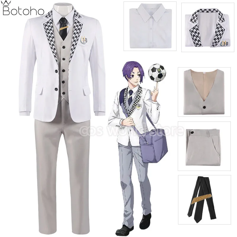 

Blue Lock Cosplay Episode Nagi Reo Mikage Costume Embroidery Uniform Suit For Men Coat Vest Shirt Pants Halloween Party Clothes