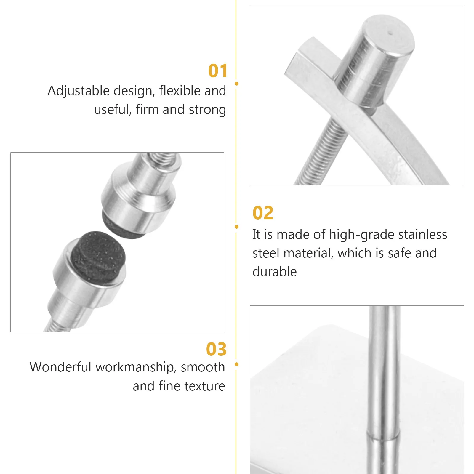 

Adjustable Sphere Holder Metal Crystal Stand Crystal Ball Display Base High-Grade Stainless Steel Durable For Gem Shell Coin