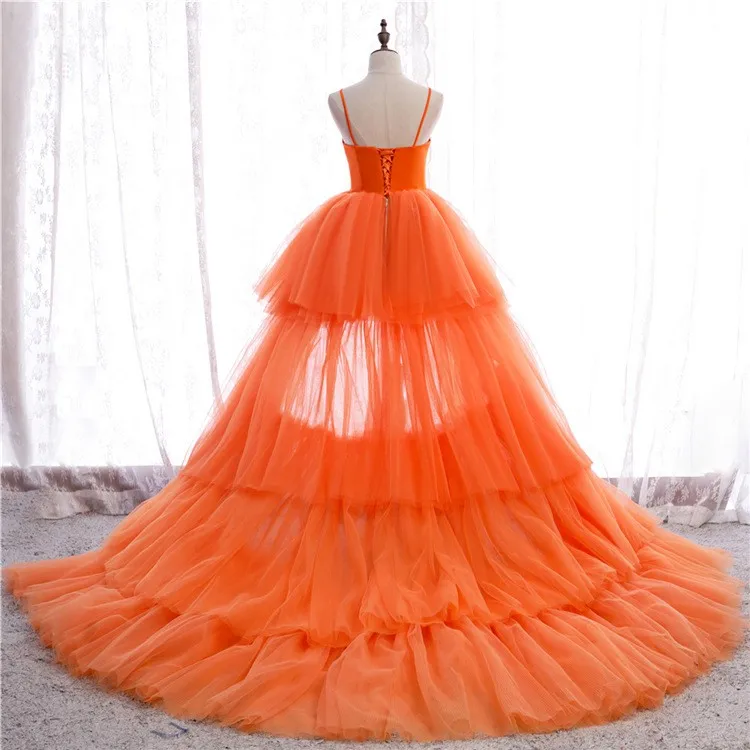 Classic V-neck Wedding Dresses Fashion Spaghetti Straps Birthday Party Dress New Colorful Tulle Robe De Mariee Customized