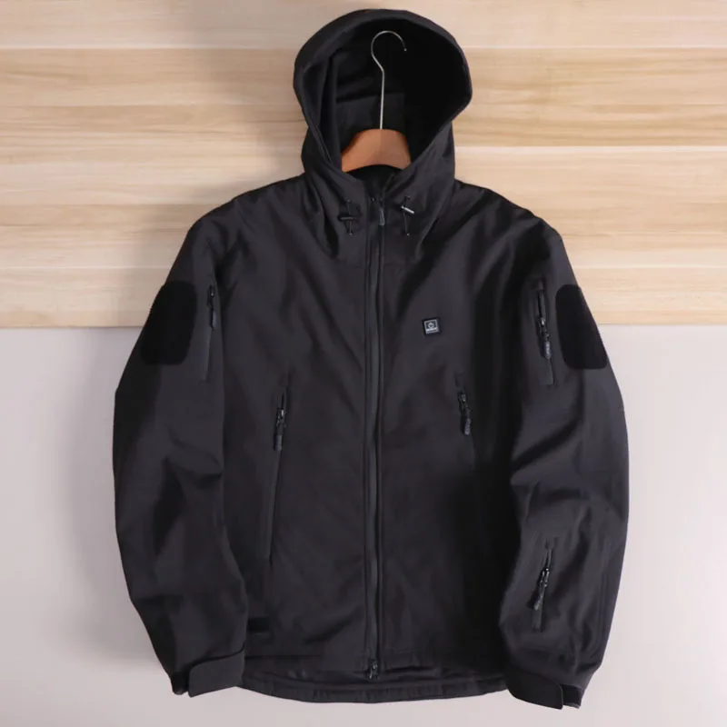 

Thiened Fce Jaet с капюшоном, уличное осенне-зимнее мужское пальто Faion Ci Sle Stand Fit Long Sve Pure Color, теплое пальто