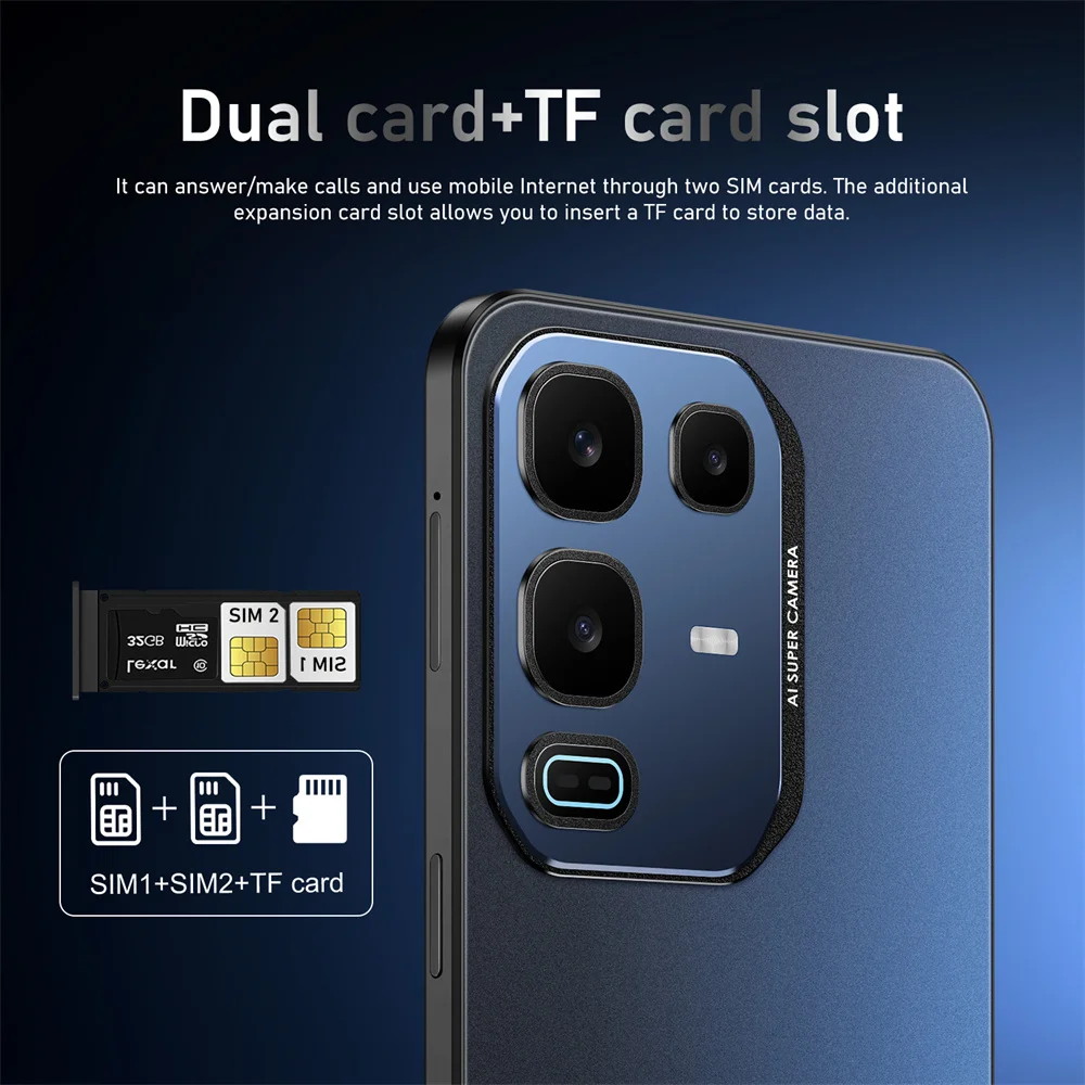 حار جديد S26 الترا 7.3HD 2025 الساخن الإصدار العالمي الأصلي الذكية المزدوجة بطاقة 7800mAh بطارية أندرويد 15 وظيفة التعرف على الوجه