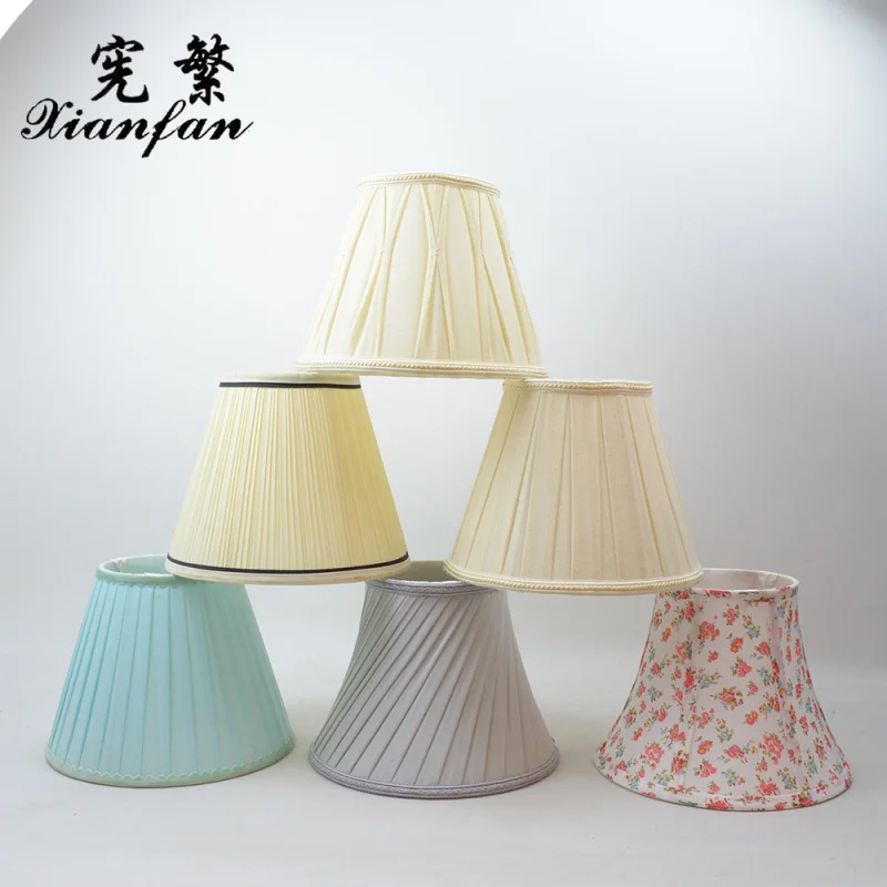 【Xianfan】Linen Embroidered LaceDIYPrinted Pastoral Girl Light Luxury Classical CourtE27Lamp shade cloth