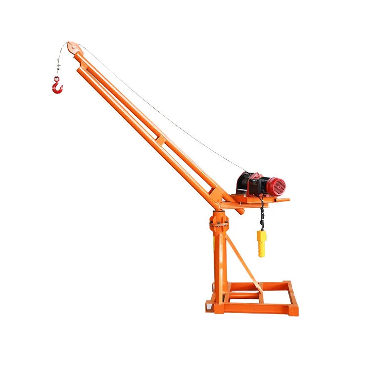 360 Degree Construction Small Portable Jib Crane 100kg 500Kg 1000KG Mini Crane Portable Monkey Lift Mini Crane