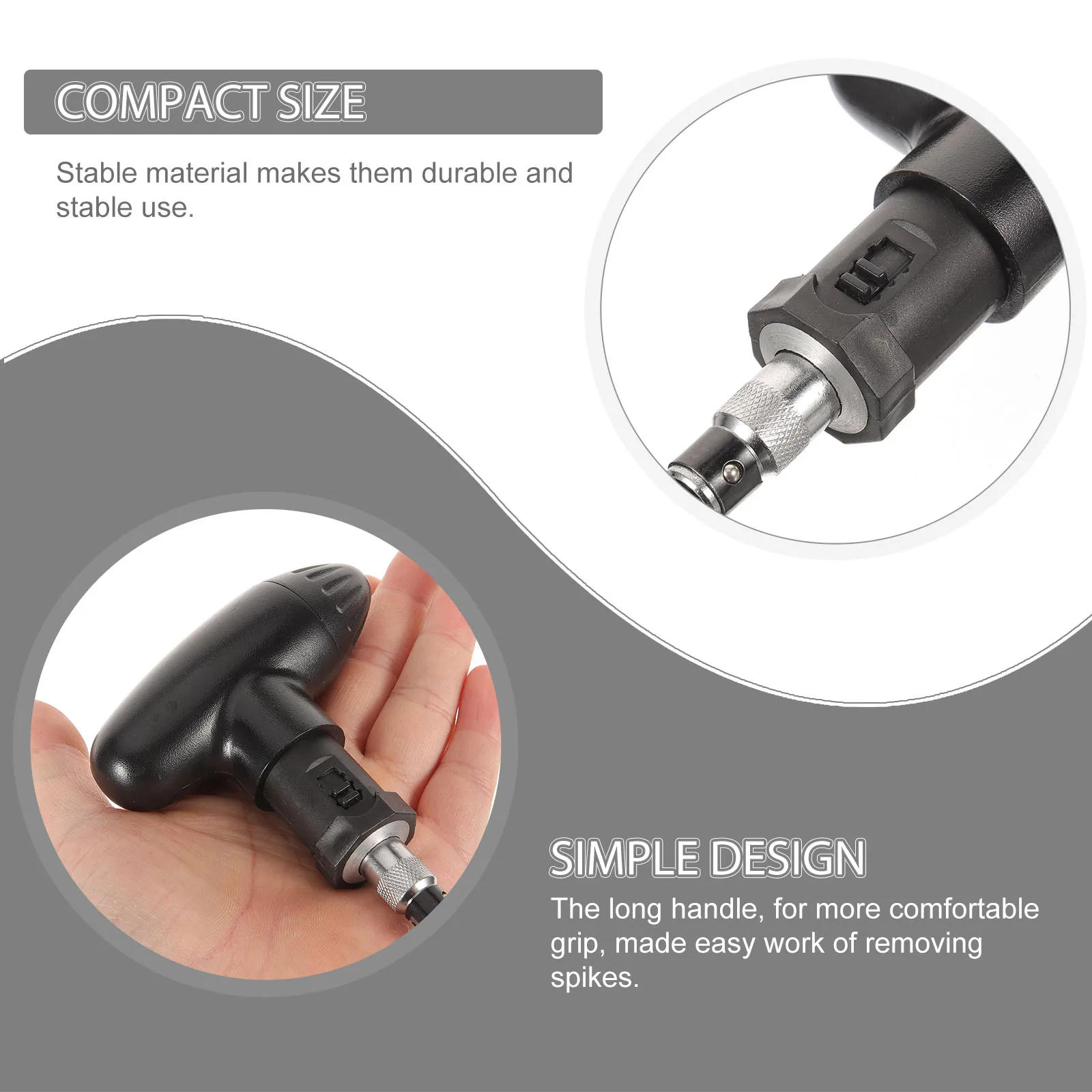 

Golf Spike Remover Stainless Steel Multi Function Puller Turner Wrench Black Golf Accessories Shoe Nail Removal Tool Golfs