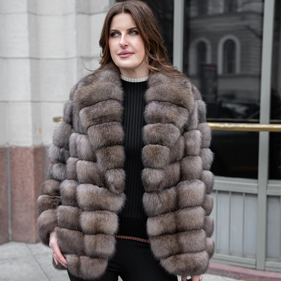 

Natural Fur Coat For Woman Genuine Fox Fur Coat Winter Clothes Short Fur Coat Luxury New Outwear