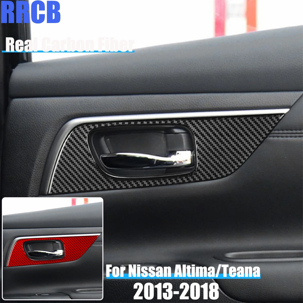 

Настоящие автомобильные аксессуары из углеродного волокна, ручка задней двери, мягкая наклейка на чехол для Nissan Altima/Teana L33 2013 2014 2015 2016 2017 2018