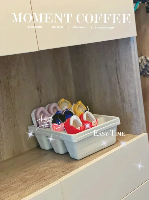 Children's shoe rack, baby classmate storage box, small shoe storage artifact at home door, space-saving shoe cabinet, children