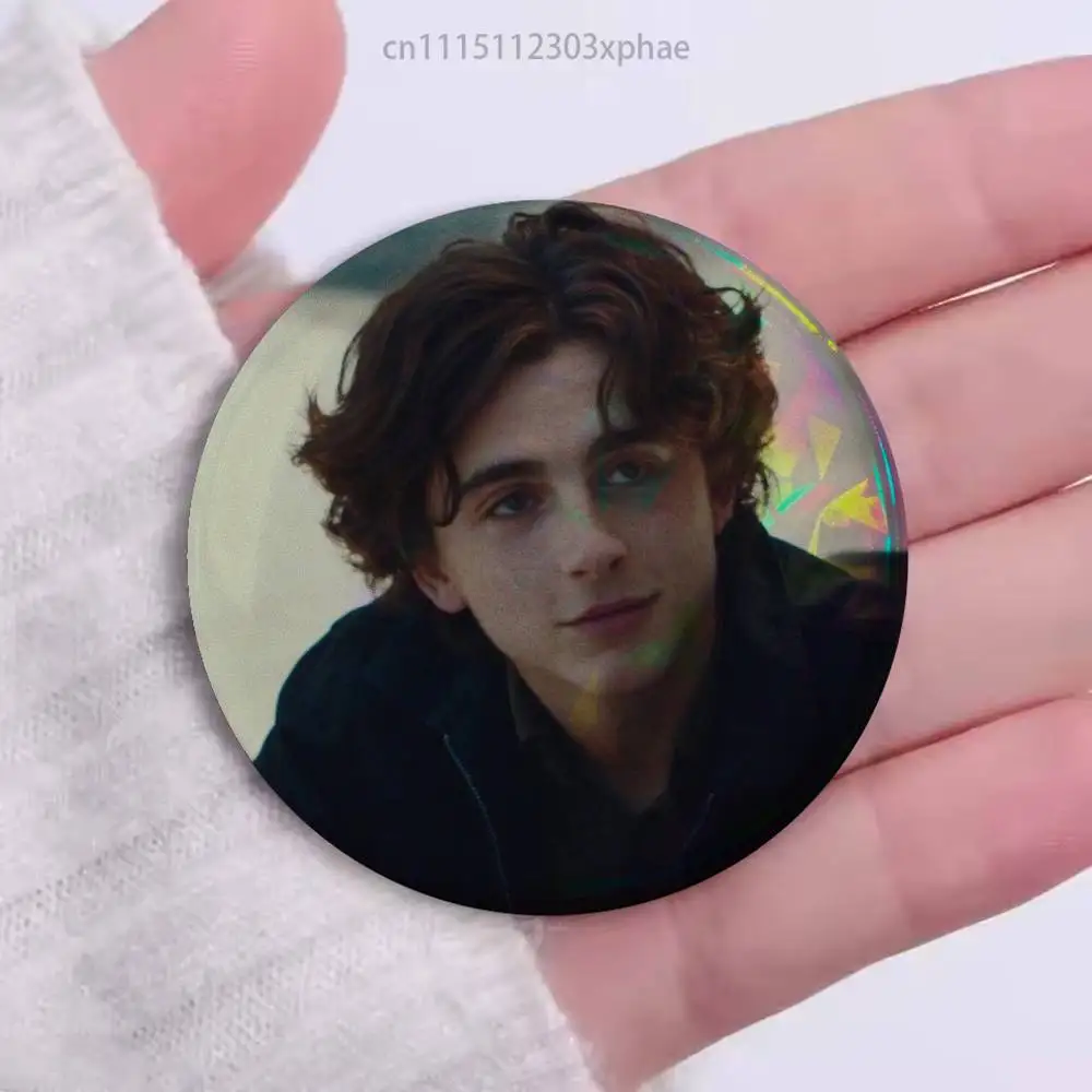 T-Timothee Chalamet Dune HD Print Badges Pretty Round Display Brooches IP merchandise 32mm 58mm 75mm 44mm 25mm
