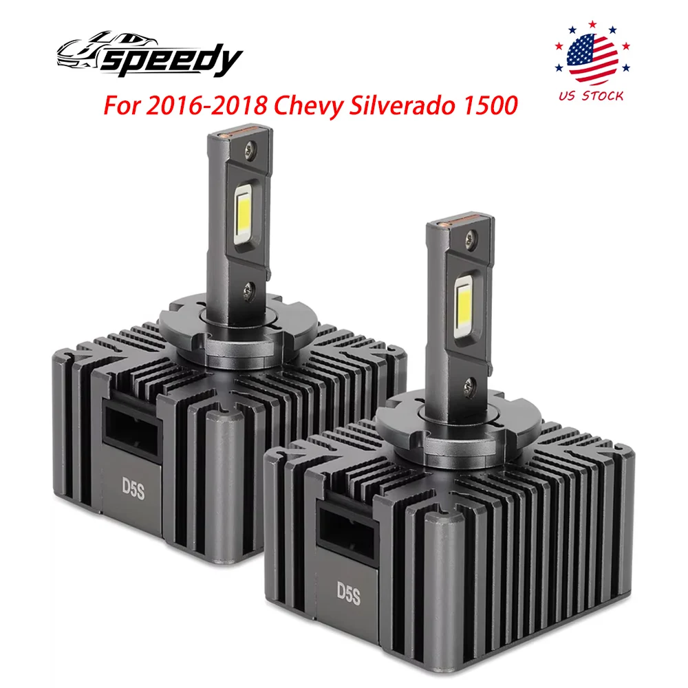 

Для Chevy Silverado 1500 2016-2018 заменяют HID 2x D5S светодиодные лампы для фар Hi-Lo