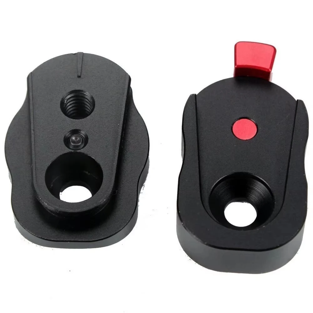 Sistema de placa de liberación rápida en miniatura de 1/4" para cualquier soporte de zapata, soporte de brazo mágico articulado o trípode, placa de tornillo de 1/4, 1/4-20