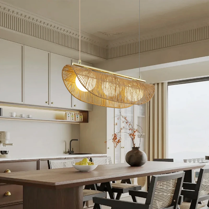 Japanese Retro Restaurant Chandelier Zen Style Homestay Bar Counter Cream Wind Table Lamp Modern Minimalist Creative Island Tabl - Image 2