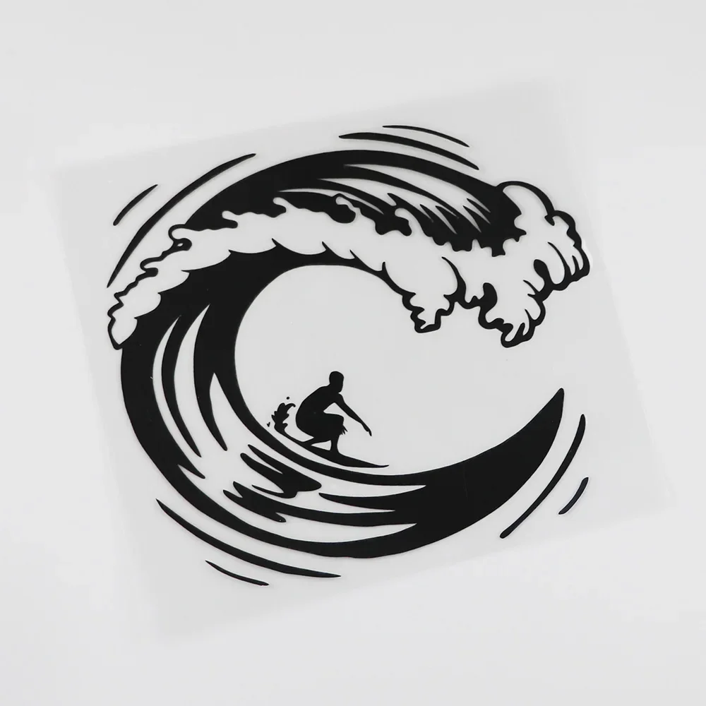 Car Sticker Personality Surf Surfing Ocean Wave Vinyl Decal Car Body Window Decoration Decal,15CM