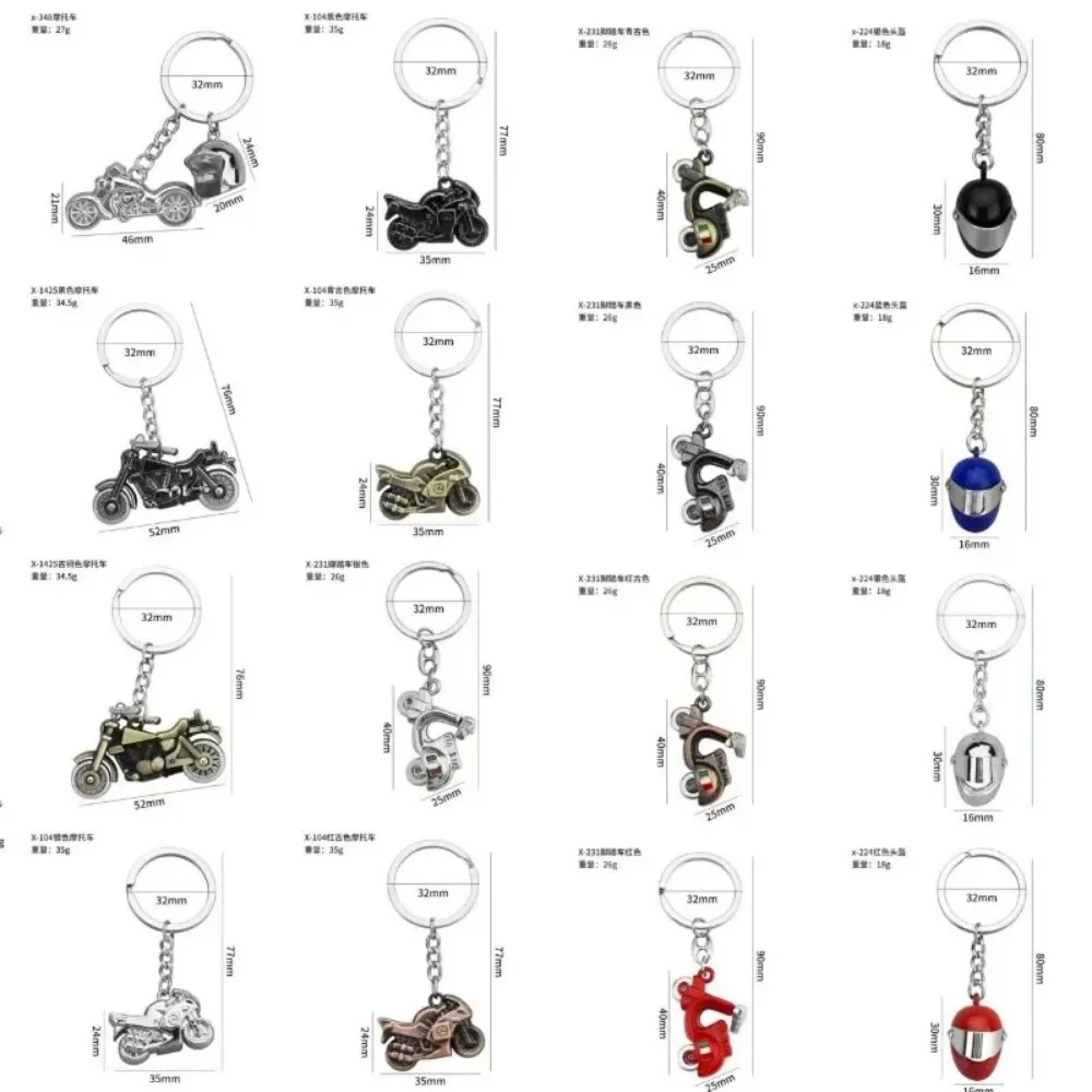 Motorcycle Helmet Keychain Metal Racing Moto Keyring Simulation Modeling Key Chain Pendant Bag Charms Boyfriend Men Secret Gift