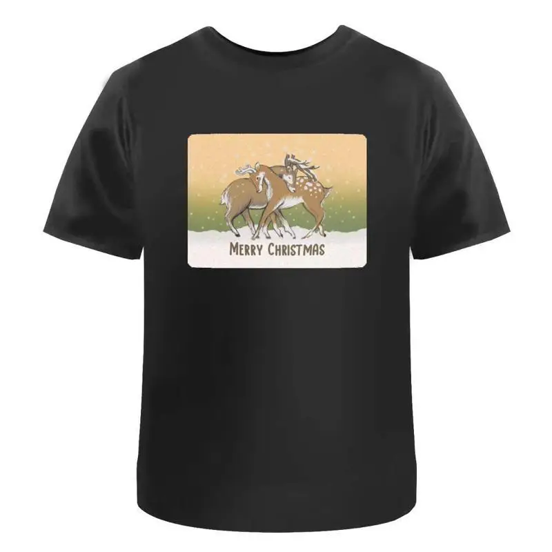 

Reindeer Love Couple' Cotton T Shirt Ta050513