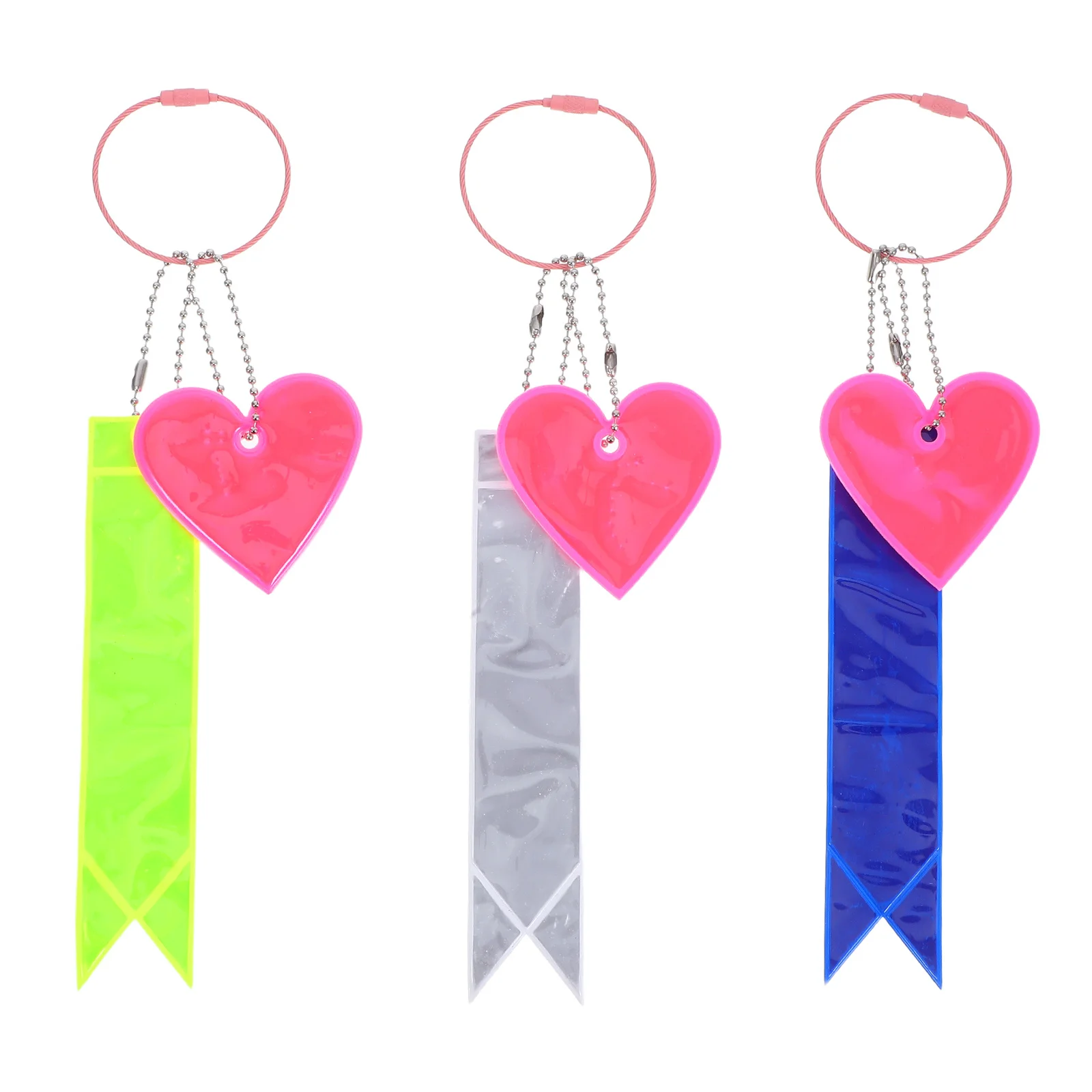 

3Pcs Safety Reflective Strips Bright Warning Ribbons for Bike Cycling Night Visibility Reflective Gear with Pendant Design