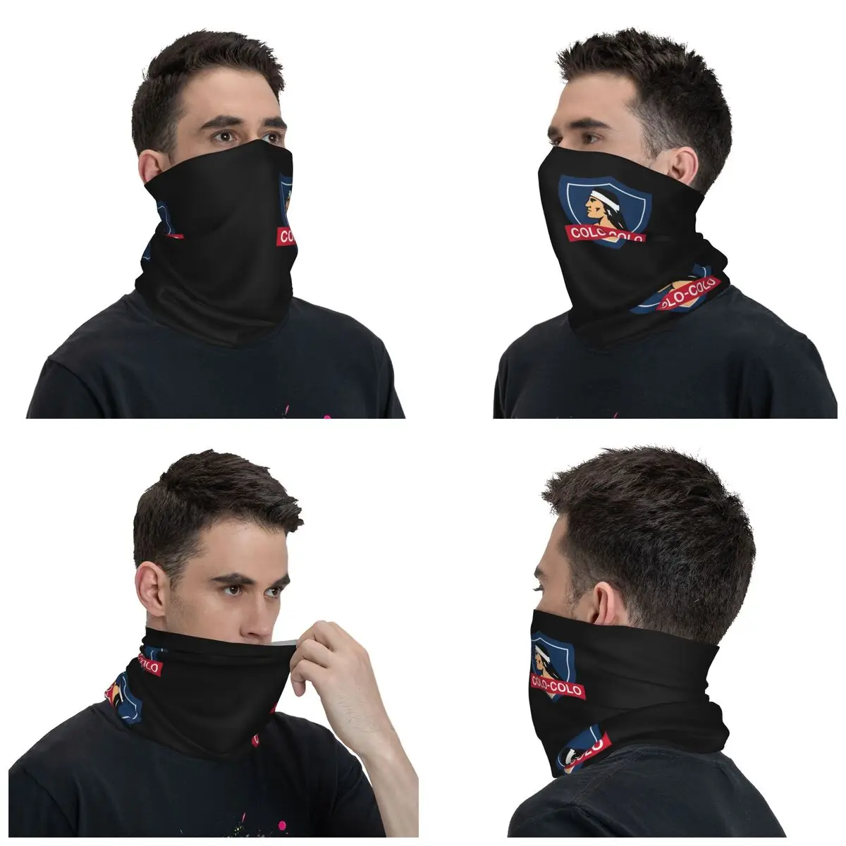 Social Y Deportivo Colo-Colo Bandana Neck Gaiter Printed Balaclavas Magic Scarf Multi-use Headband Unisex Adult Breathable