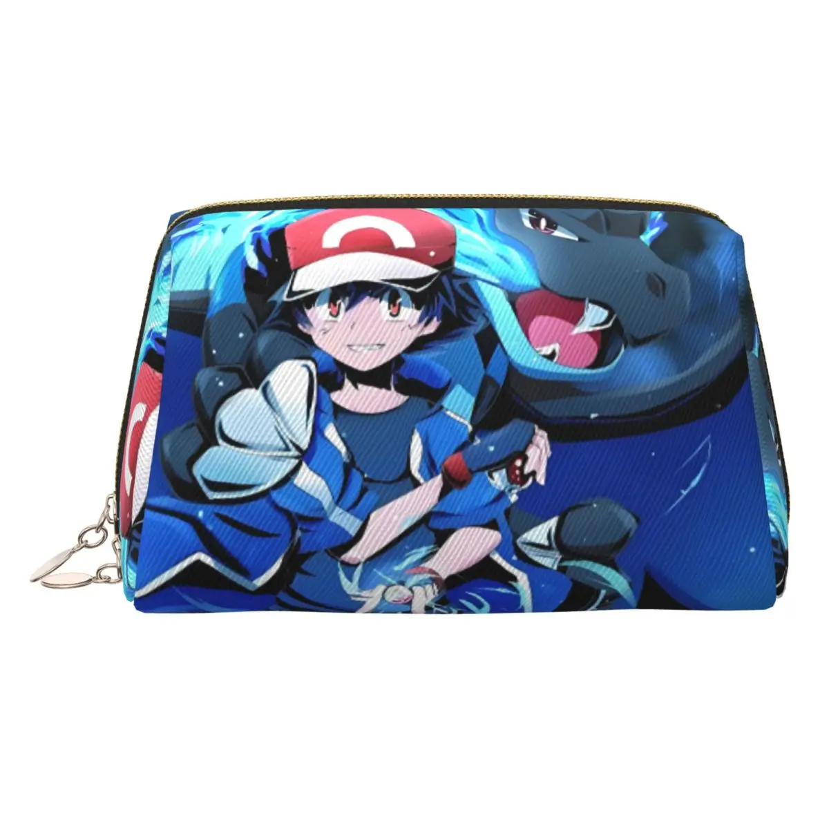 

Custom P-Pikachues Video Game Toiletry Bag Women Harajuku Anime Cosmetic Makeup Organizer Lady Beauty Storage Dopp Kit Case