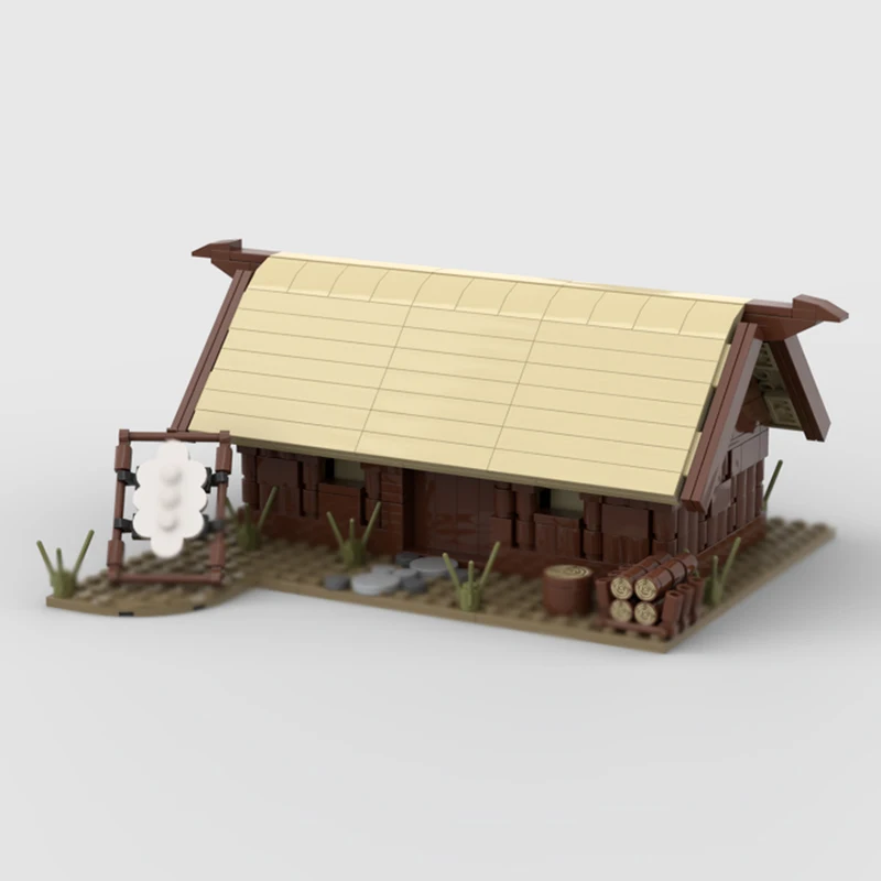 Stadt Street View Modell MOC Gebäude Ziegel Viking Hütte Architektur Modulare Technologie Geschenke Urlaub Montieren Kinder Spielzeug Anzug