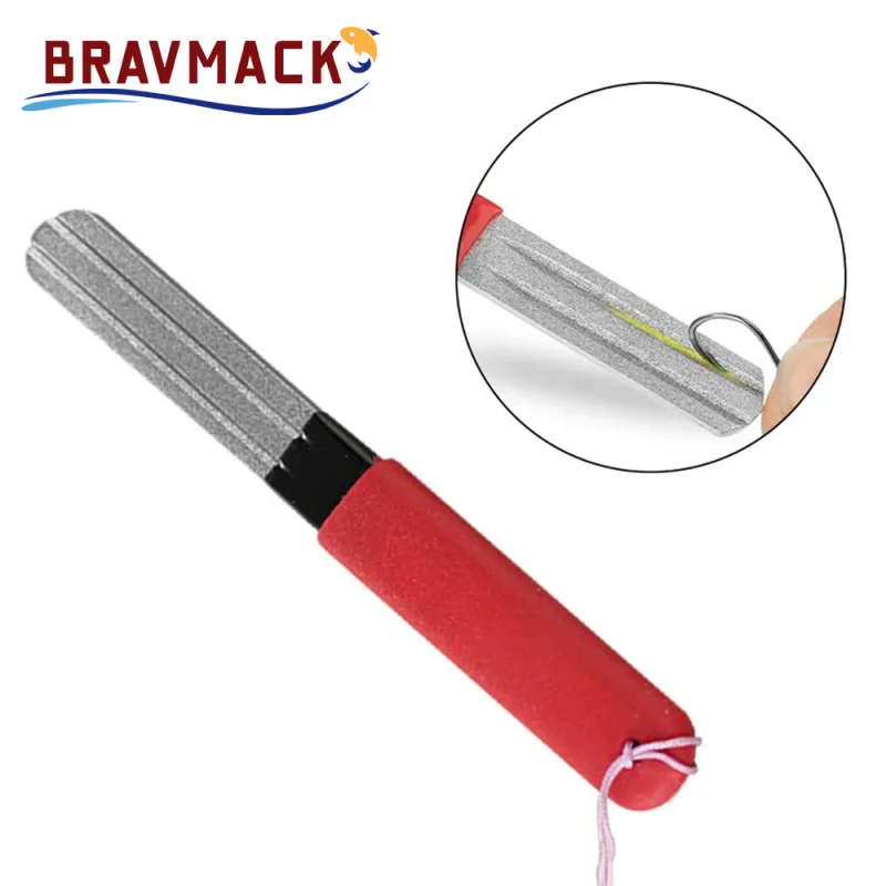 1 قطعة المحمولة في الهواء الطلق مزدوجة الأخدود الصيد هوك شحذ شحذ الصيد طحن هوك مبراة أداة الصيد أداة