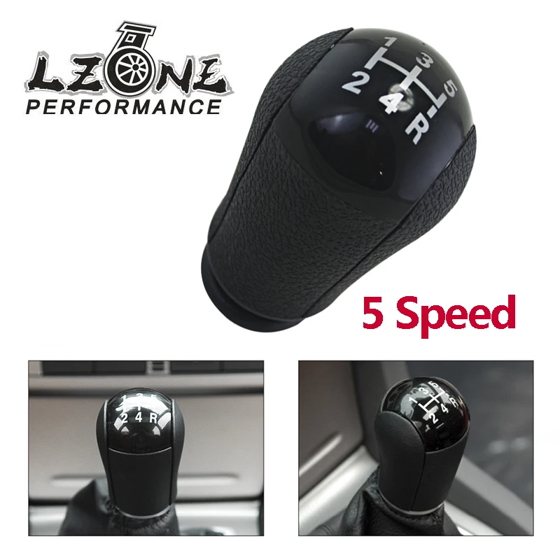 LZONE - Black 5-Speed Gear Shift Knob For Ford/Focus/Mondeo/Transit/Galaxy/Fiesta 2005-2010 JR-GSK95