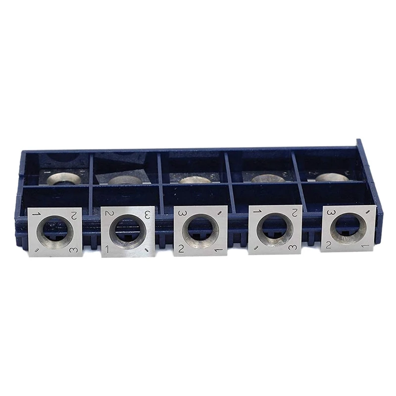 40Pcs 14Mm Square Straight Carbide Cutter Insert With 40Pcs M610mm Screws For Wood Working Spiral Planer Cutter Head