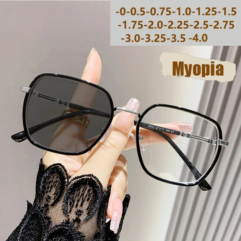Myopie-Spiegel, neuer Anti-Blaulicht-Farbwechsel, großer Rahmen, ultraleichter Rahmen ohne Make-up, um Ihr Gesicht dünn aussehen 75022