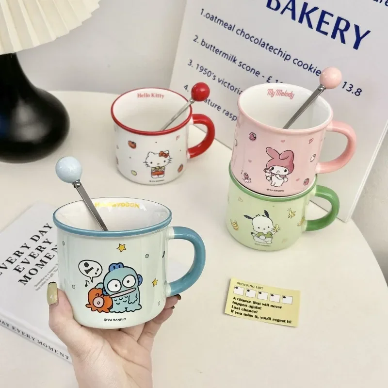

Sanrio Cinnamoroll Hello Kitty Mug Cartoon Kuromi My melody Pochacco Cute Home Couple Model High-Value Water Cup Gift Wholesale