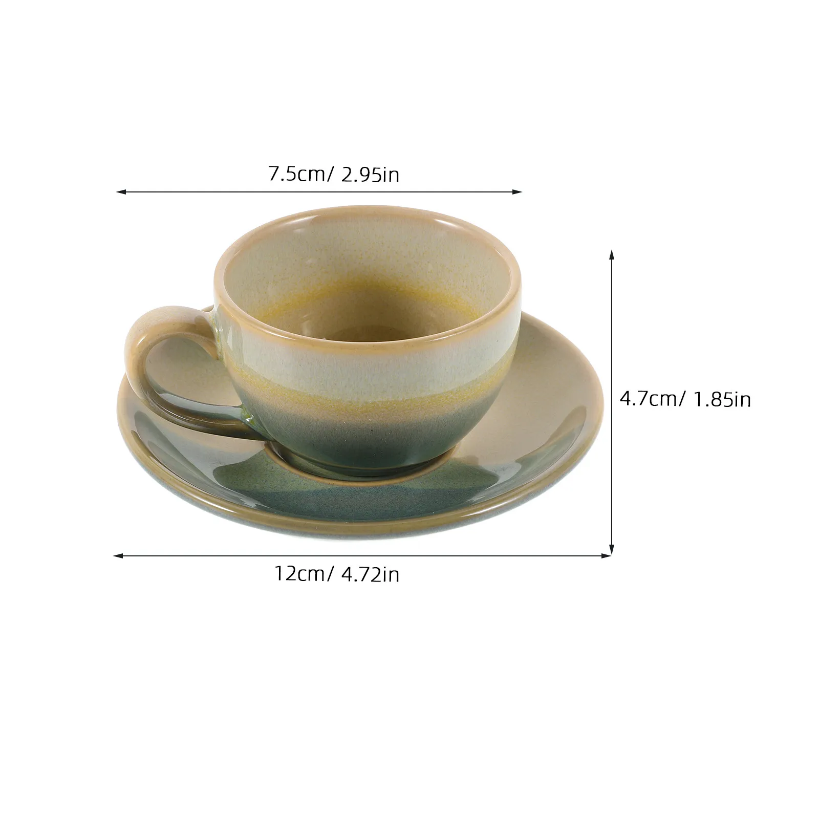 1 set Coffee Cup Saucer Tea Milk Ceramic Halloween Christmas New Year Ceramic Cup Saucer Set Ceramic Tea Cup Saucer Vintage - view 5