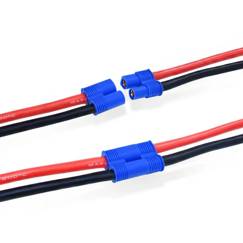 EC3/EC5/EC8 macho hembra enchufe Cable flexible de silicona 15CM para RC juguete Lipo batería coche barco cargador conector de Cable