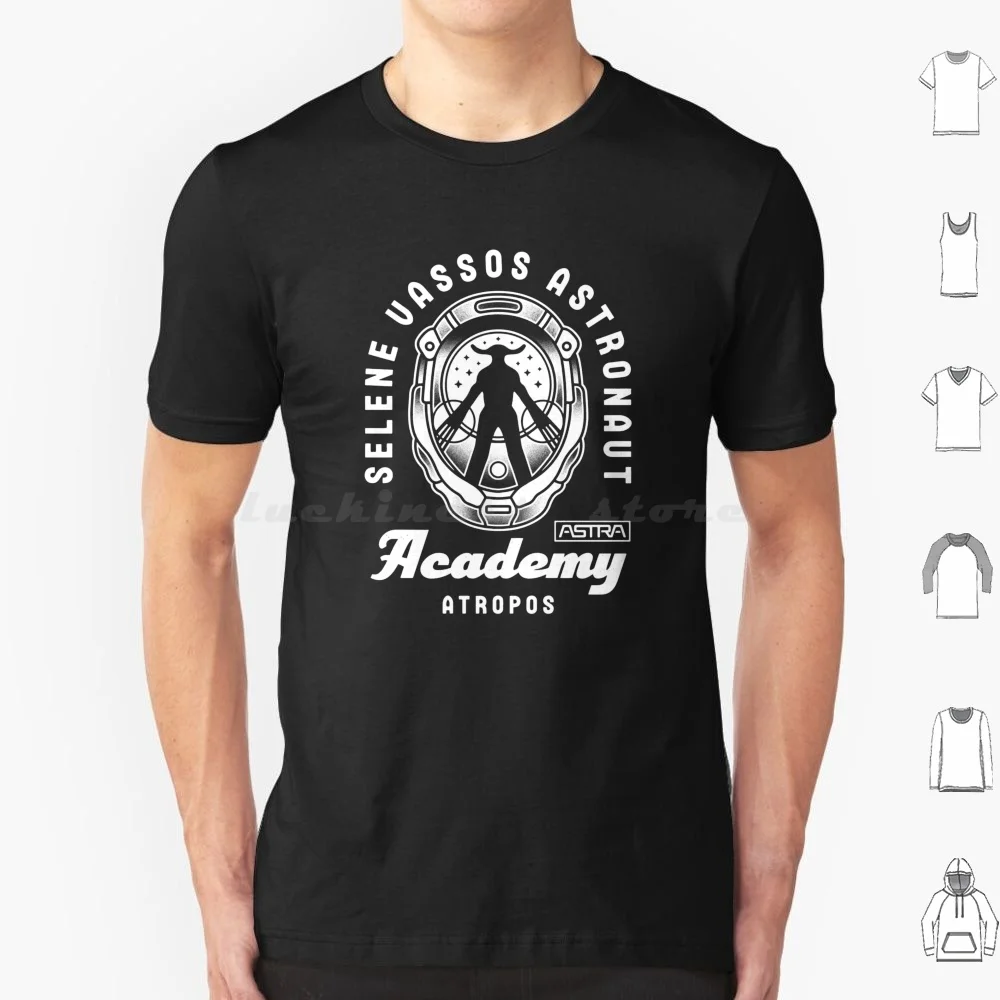 Selene Akademie Emblem T-Shirt 6xl Baumwolle cool T-Shirt returnal Selene Rogue like Roguelite Horror Terror Überlebens spiel Gamer Gaming