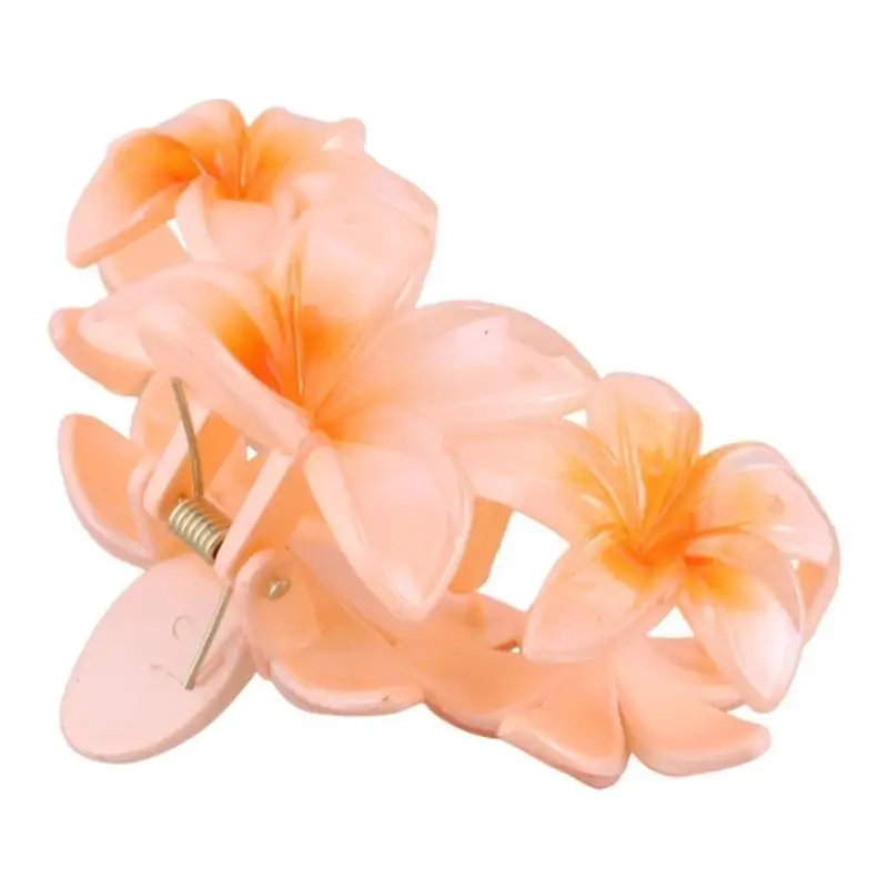 

652F Delicate Colorful Flower Hair Claw Ponytail Shopping Headwear Female Hair Decors