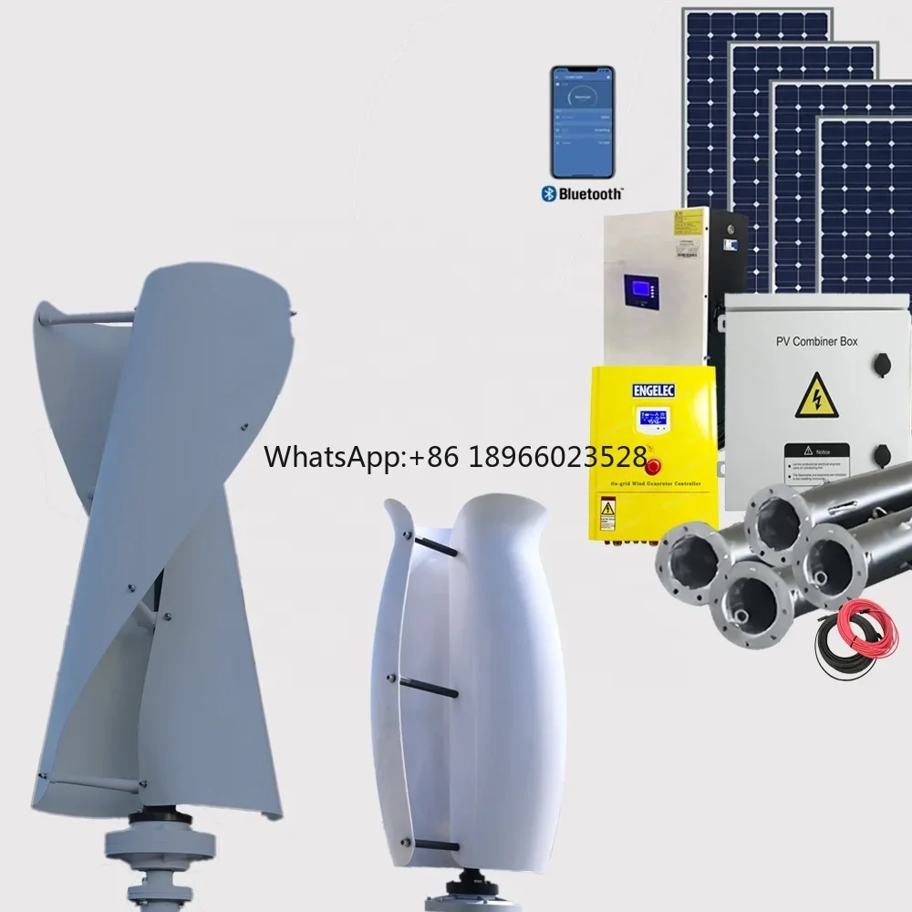 Solar Panels And 5KW 10KW Wind Turbine Generator Hybrid Wind Solar Power System for Home Use